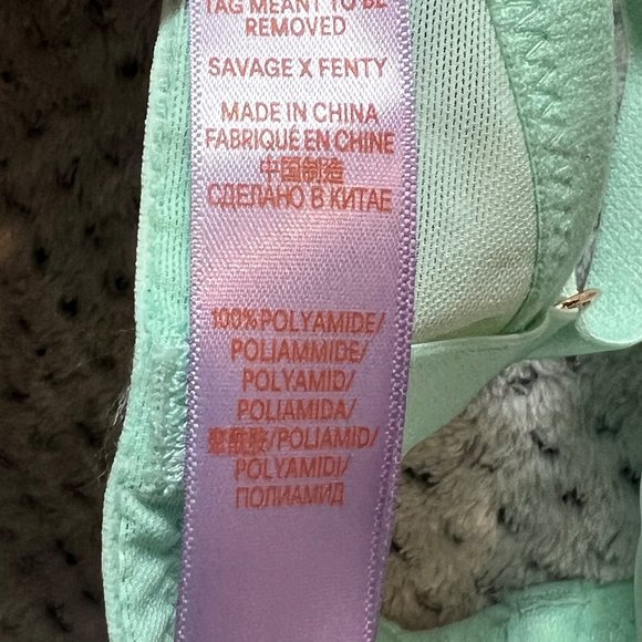 Savage X Fenty Rihanna Mint Green Puff Daisy Womens Bra 34DD Lingerie Undergarme - Picture 10 of 12